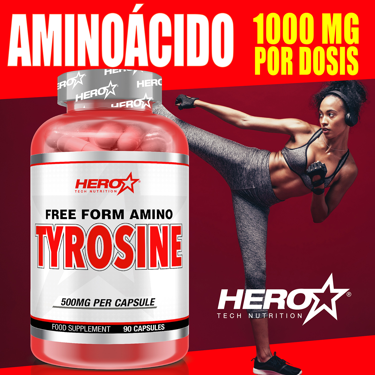 TYROSINE TIROSINA AMINOACIDO - HERO TECH NUTRITION herotechnutrition